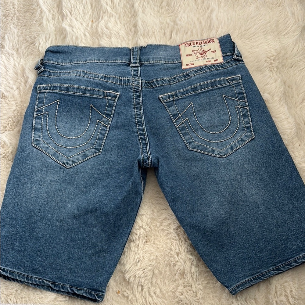 True Religion unisex Classic Denim Shorts 30